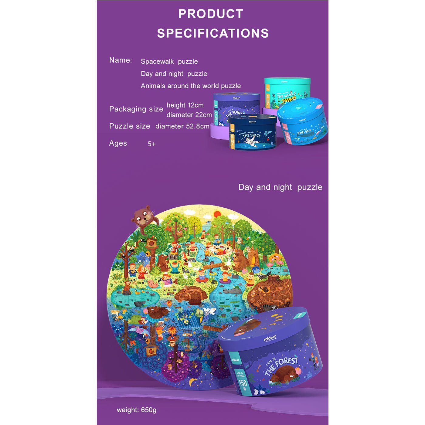 A Day In The Forest 150pcs Puzzle Gift Box - 0cm