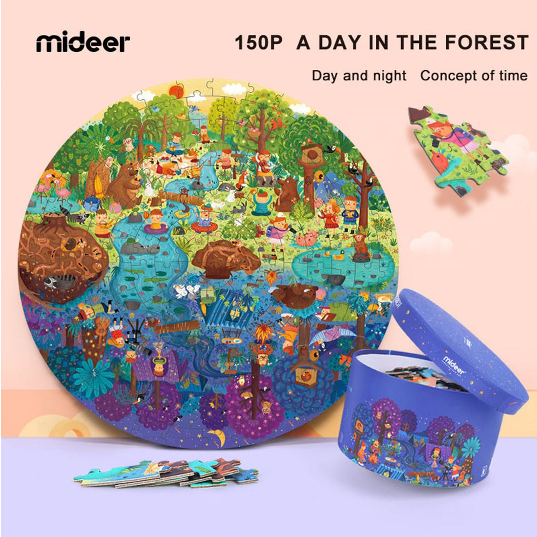 A Day In The Forest 150pcs Puzzle Gift Box - 0cm