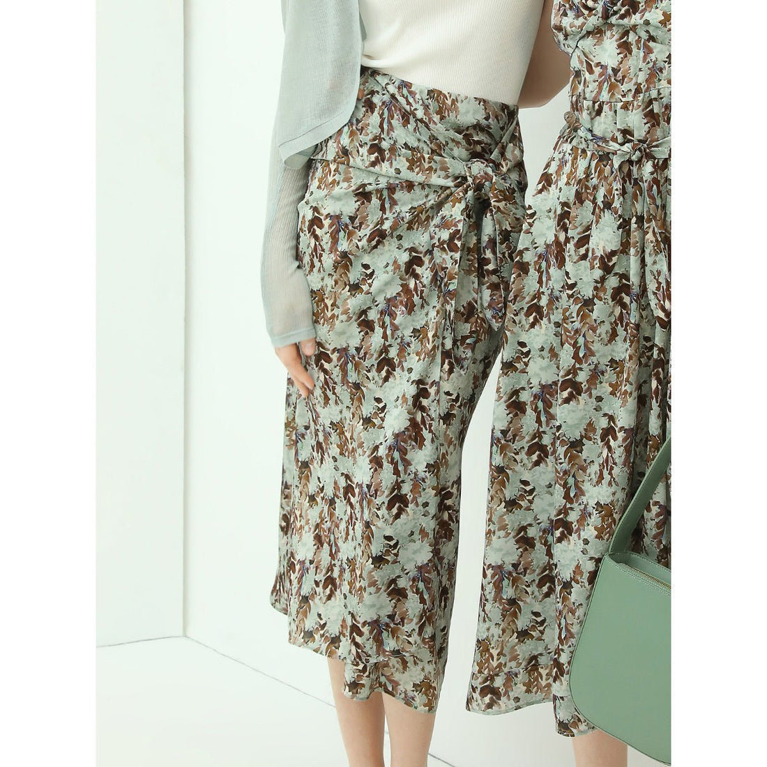 Aesthetic Twist Grassland Green Wrap Skirt - 0cm