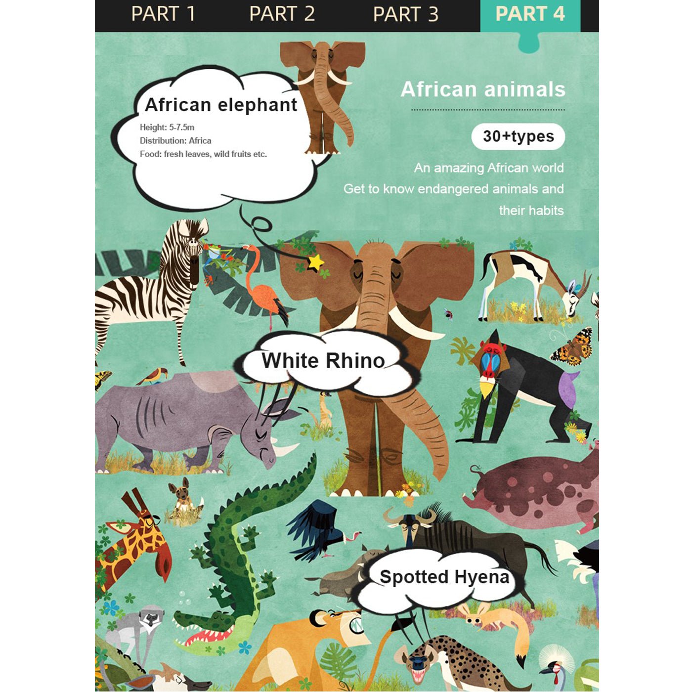 African Animals 126pcs   0cm