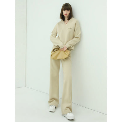 Airy Clean Logo Embroidery Sweater Pants - 0cm