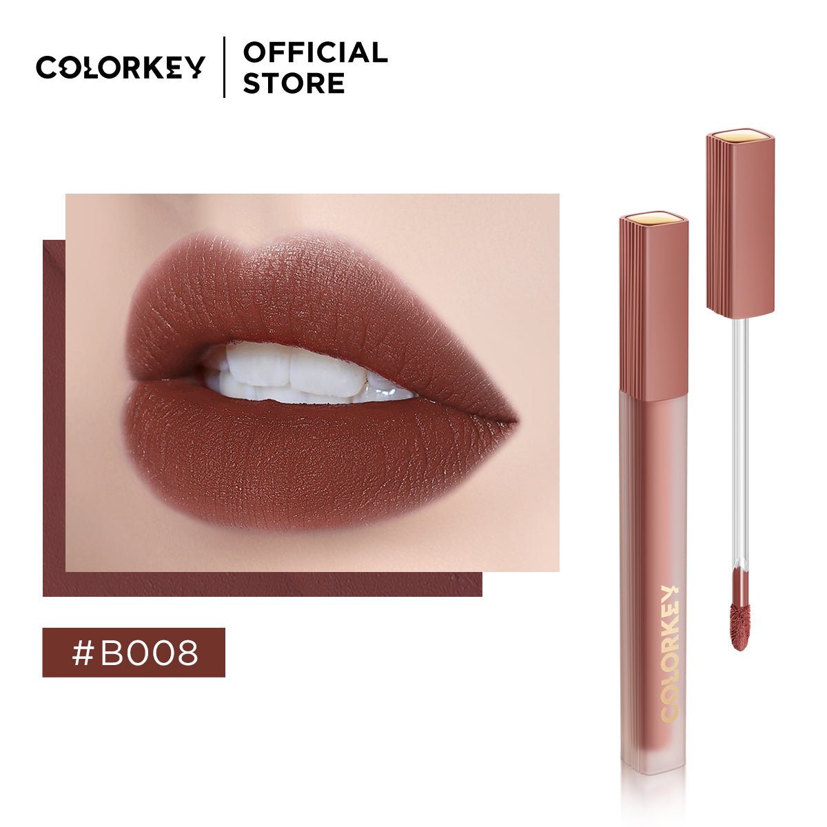 Airy Lip Gloss Super Matte Series B008 Brown   0cm