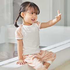 Ambilight Starfish Short Sleeve Kids Nude Pyjama Set