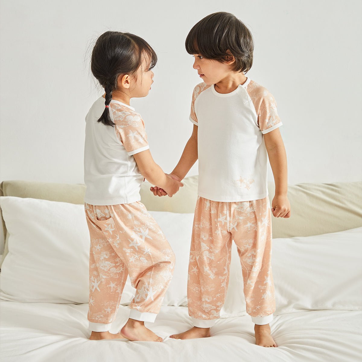 Ambilight Starfish Short Sleeve Kids Nude Pyjama Set   0cm