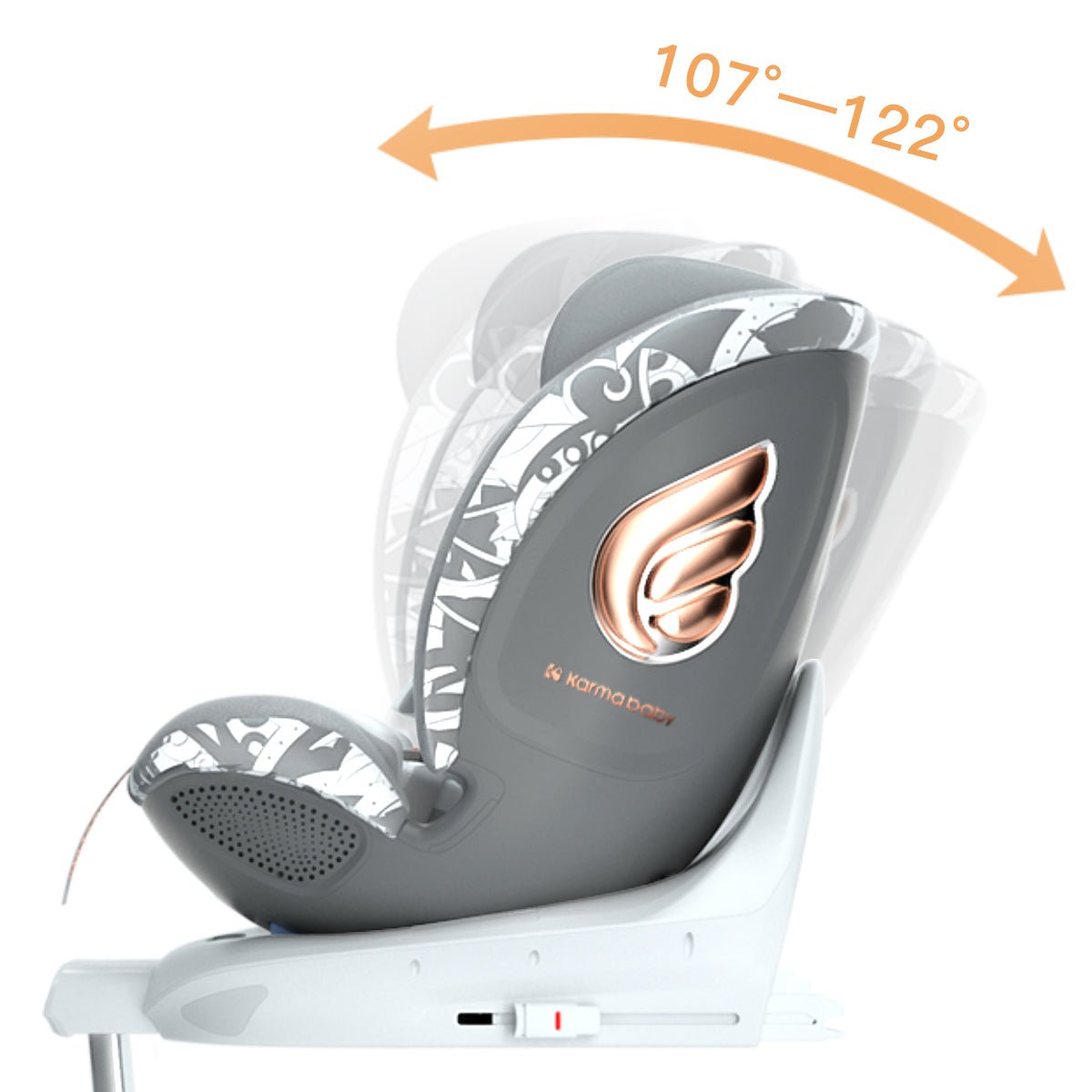 Angel Guardian 0 12 Years 360° Rotation Grey Car Seat   0cm
