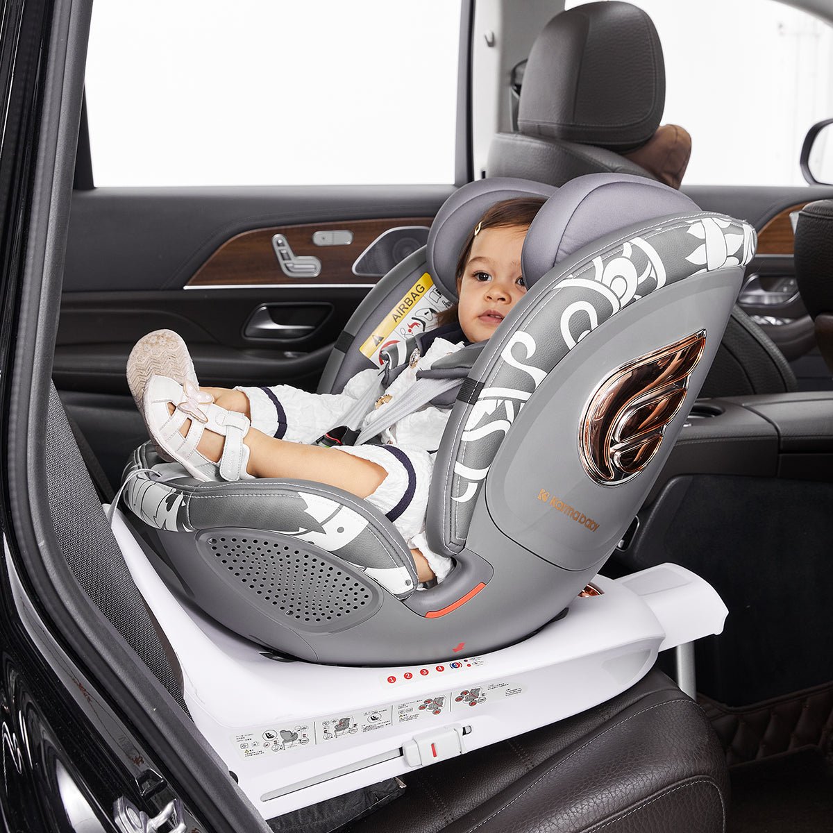 Angel Guardian 0 12 Years 360° Rotation Grey Car Seat   0cm