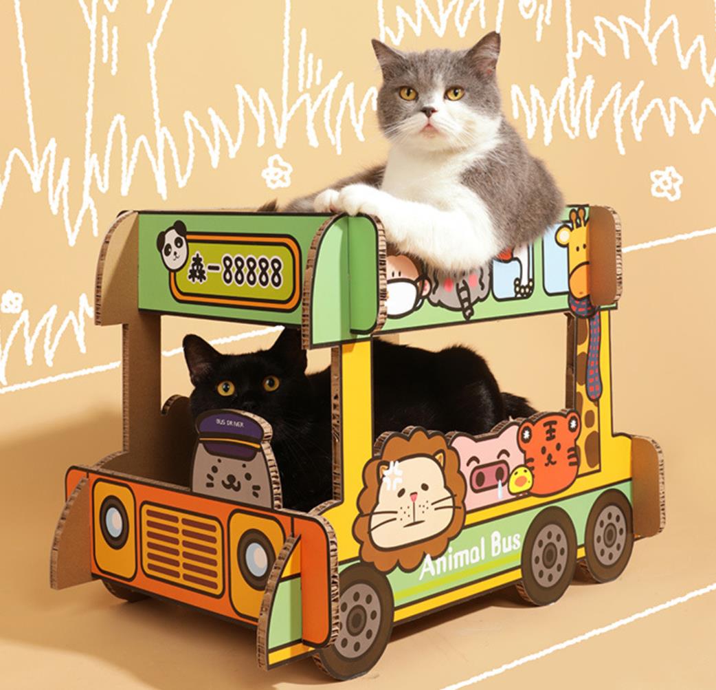 Animal Bus Green Cat Scratching Board   0cm