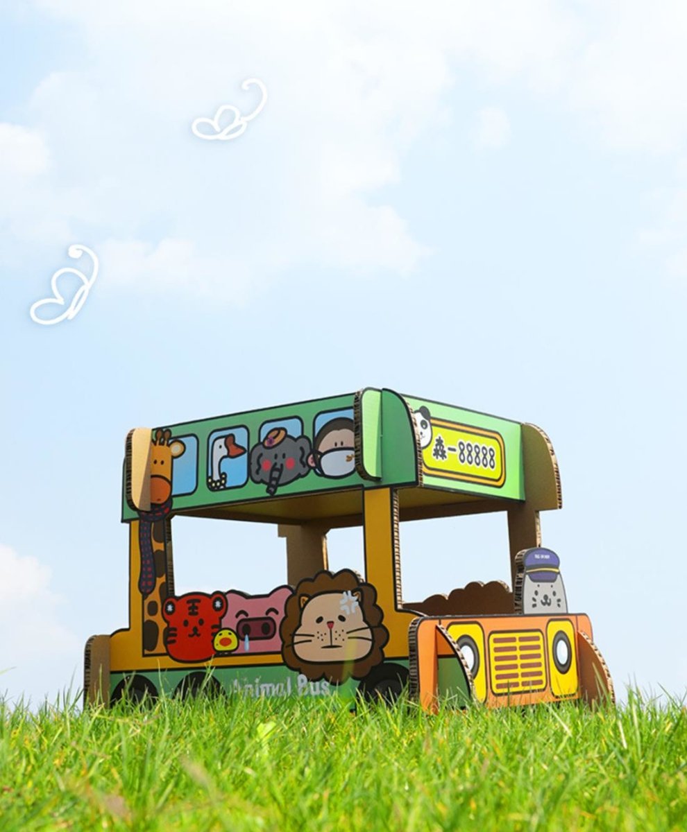 Animal Bus Green Cat Scratching Board   0cm