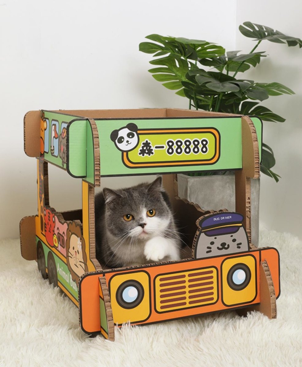 Animal Bus Green Cat Scratching Board   0cm