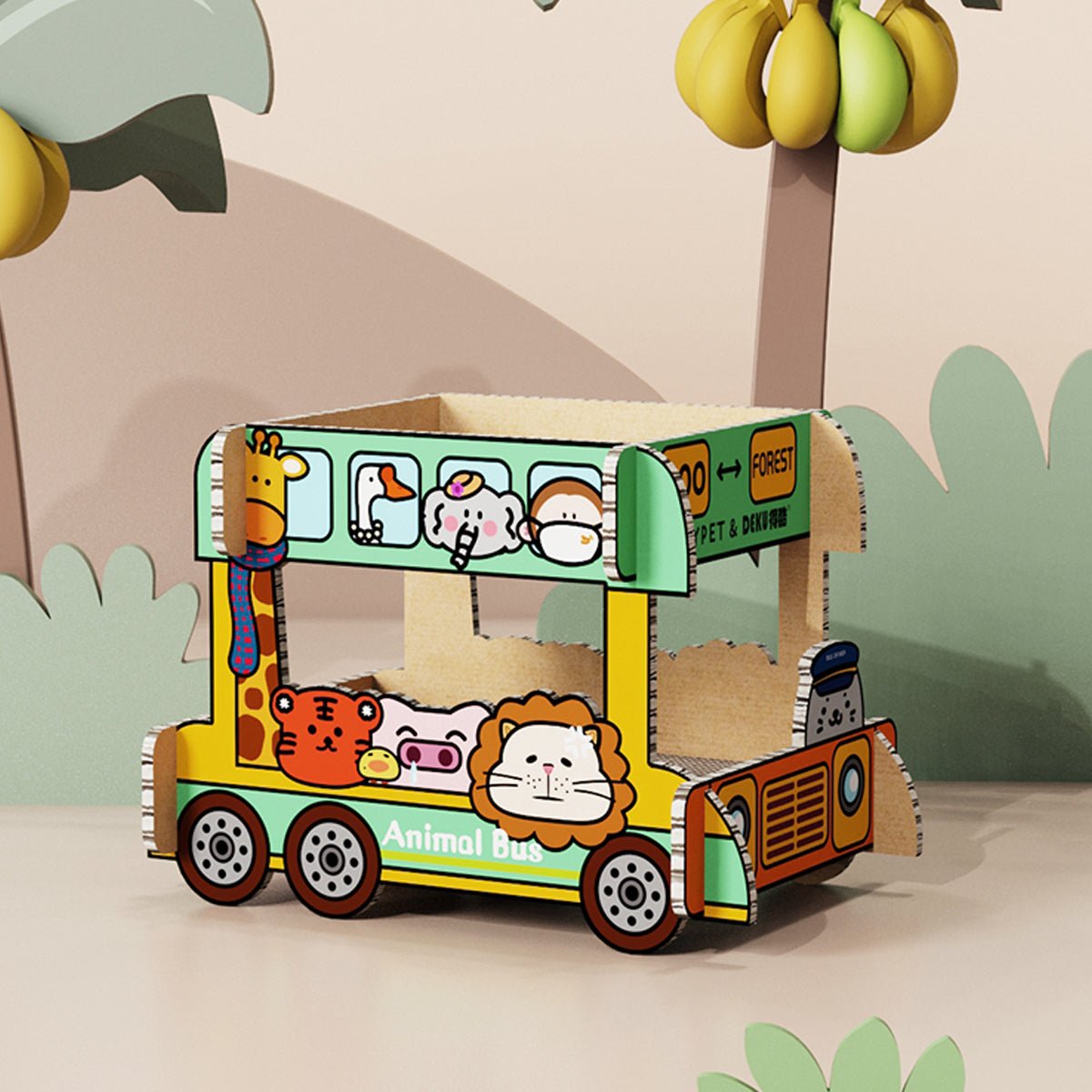 Animal Bus Green Cat Scratching Board   0cm