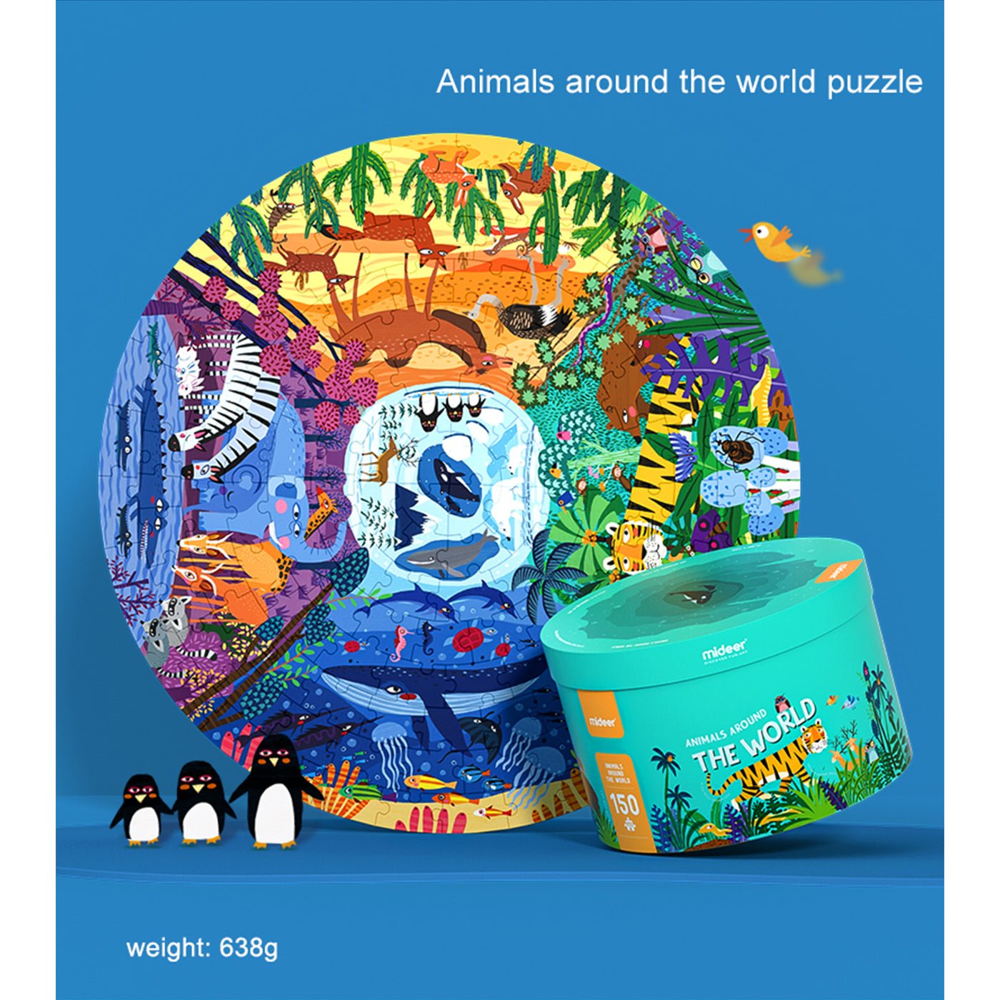 Animals Around The World 150pcs Puzzle Gift Box   0cm