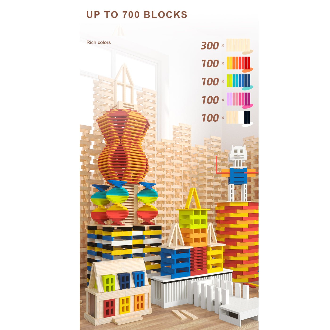 Archimedes Blocks 100pcs Black & White   0cm