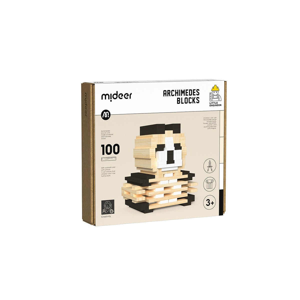 Archimedes Blocks 100pcs Black & White