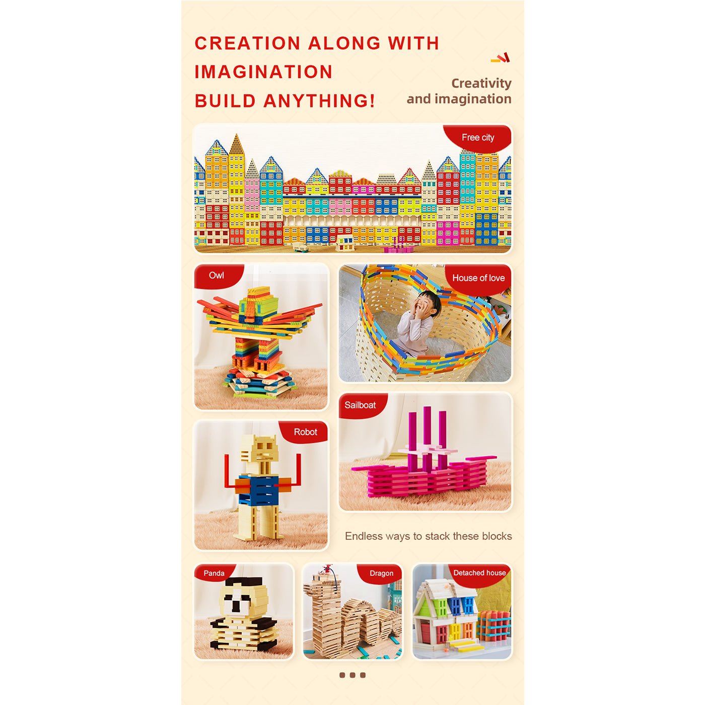 Archimedes Blocks 100pcs Black & White   0cm