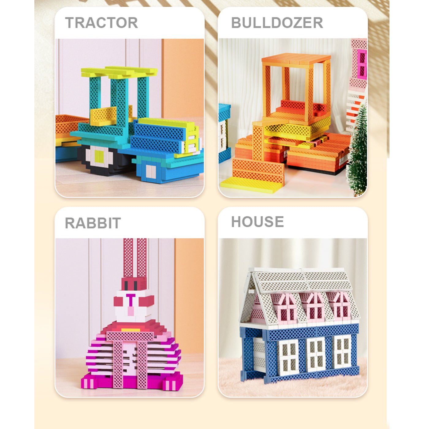 Archimedes Hole Blocks 100pcs Cool - 0cm