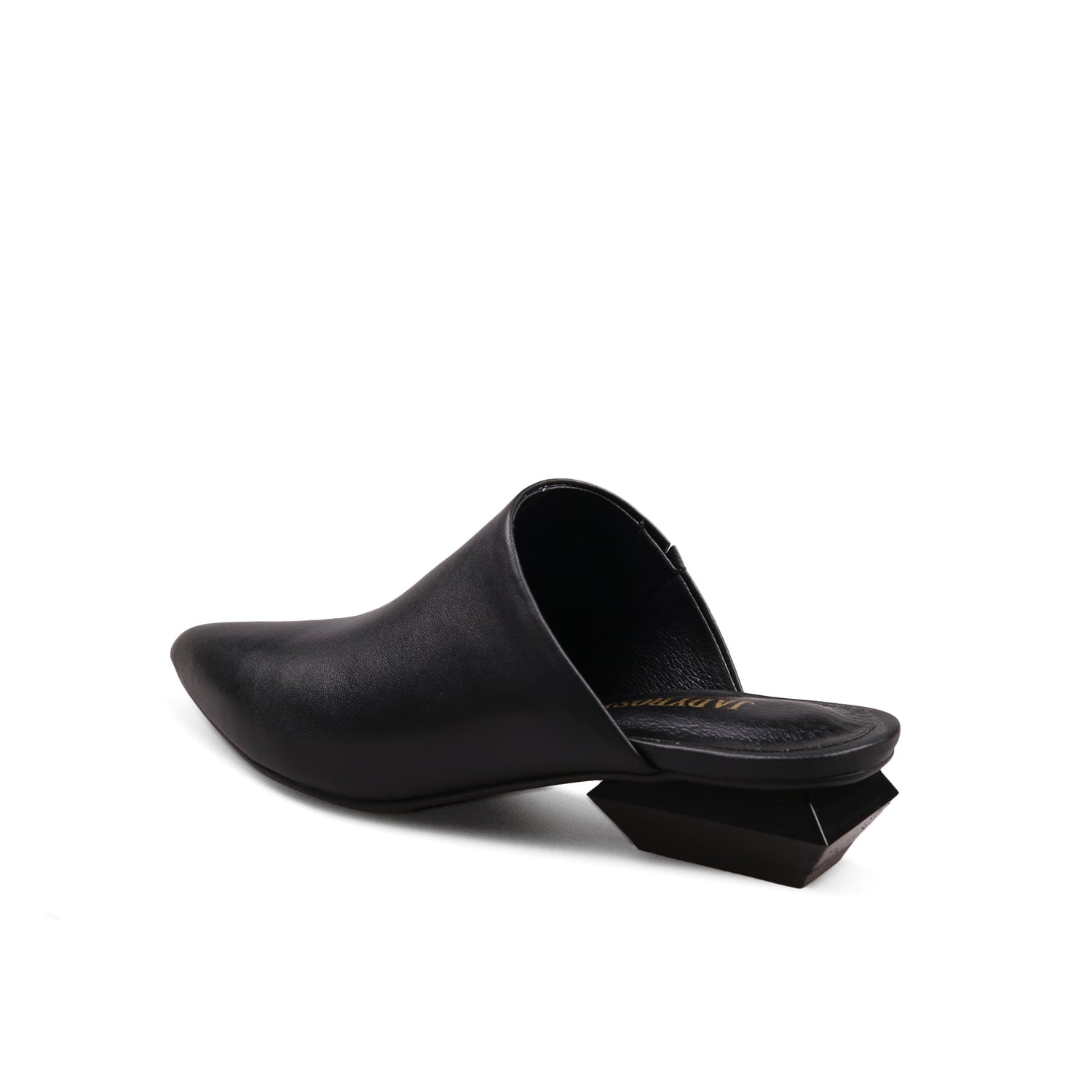 Aria Leather Black Mules - 0cm