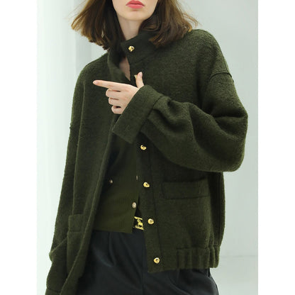 Attitude Warm Winter Green Wool Coat - 0cm