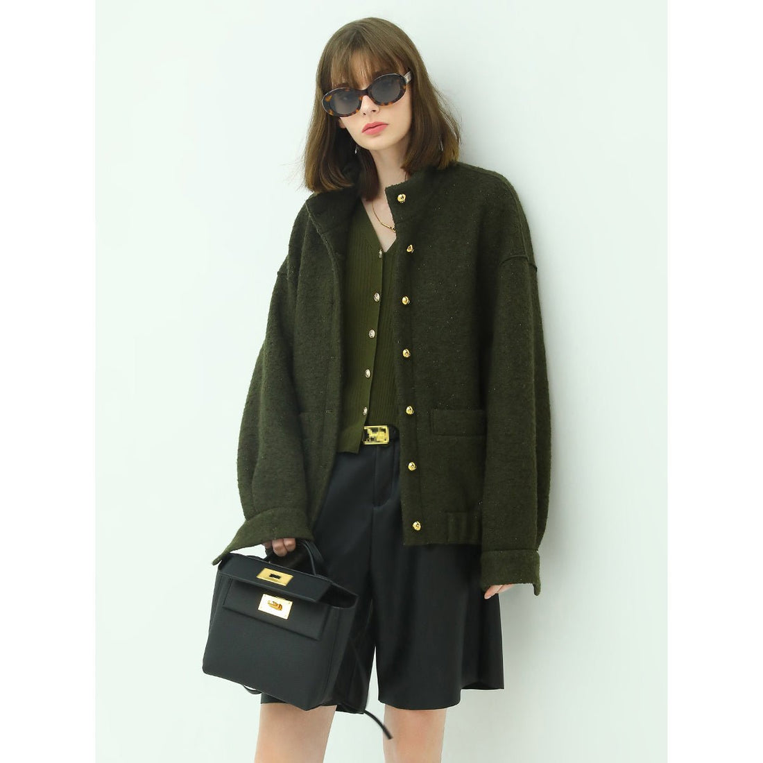 Attitude Warm Winter Green Wool Coat - 0cm
