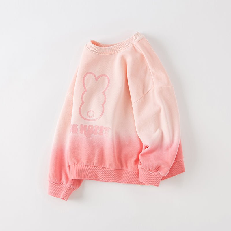 Be Happy Animal Silhouette Unisex Pink Gradient Sweater   0cm