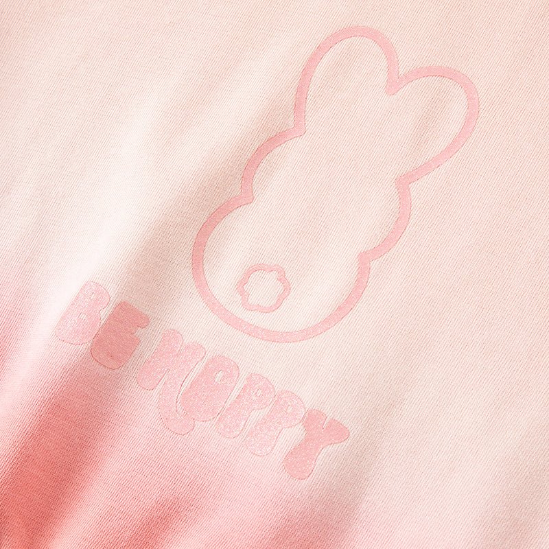 Be Happy Animal Silhouette Unisex Pink Gradient Sweater   0cm