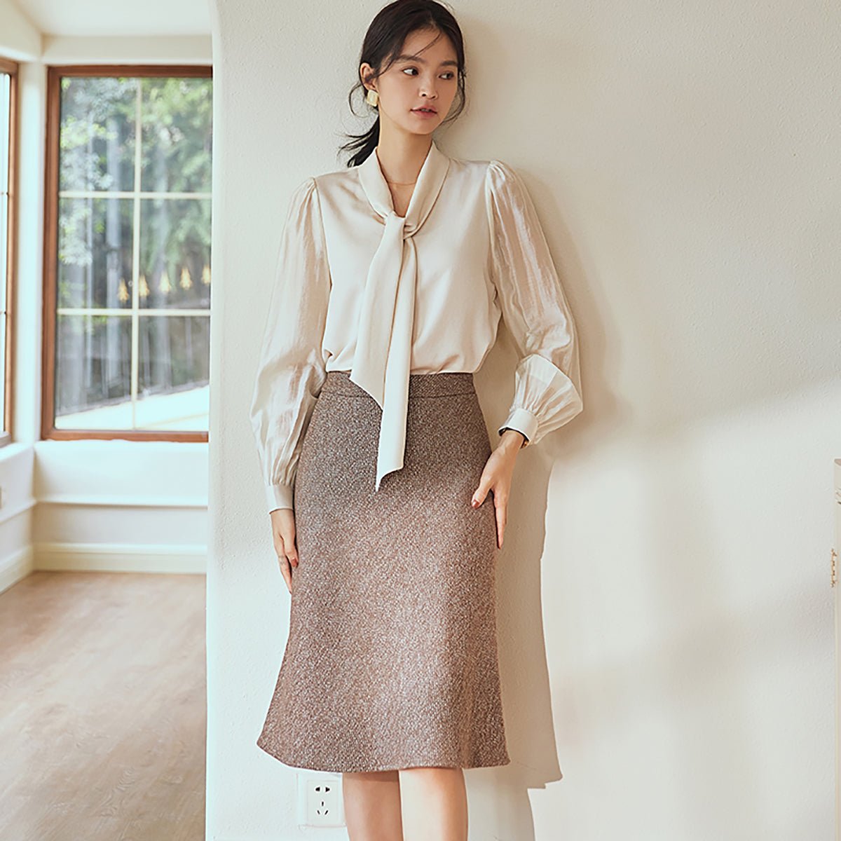 Beautiful 90s Inspired Vintage Apricot Shirt   0cm