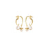 Bee On The Pearl Gold Earrings - 0cm