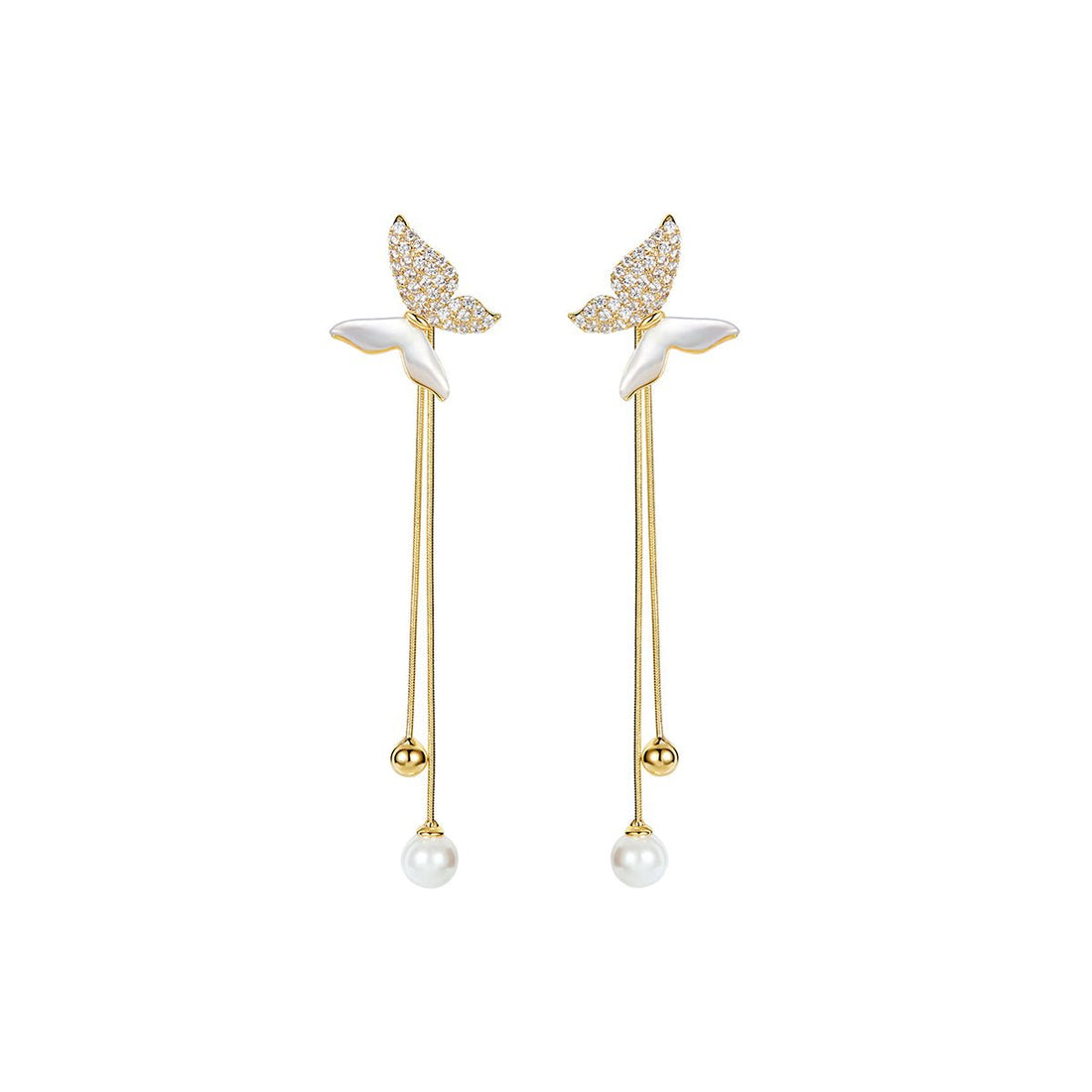 Blessed Butterfly Gold Earrings - 0cm