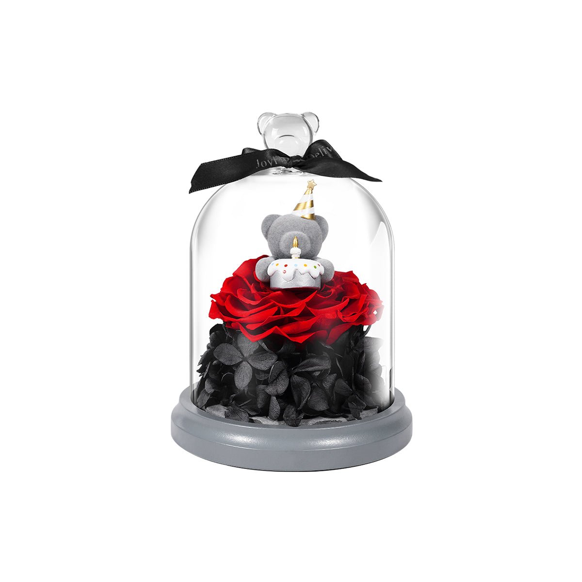 Blooming Heart Everlasting Flowers Birthday Rose Teddy Bear   0cm