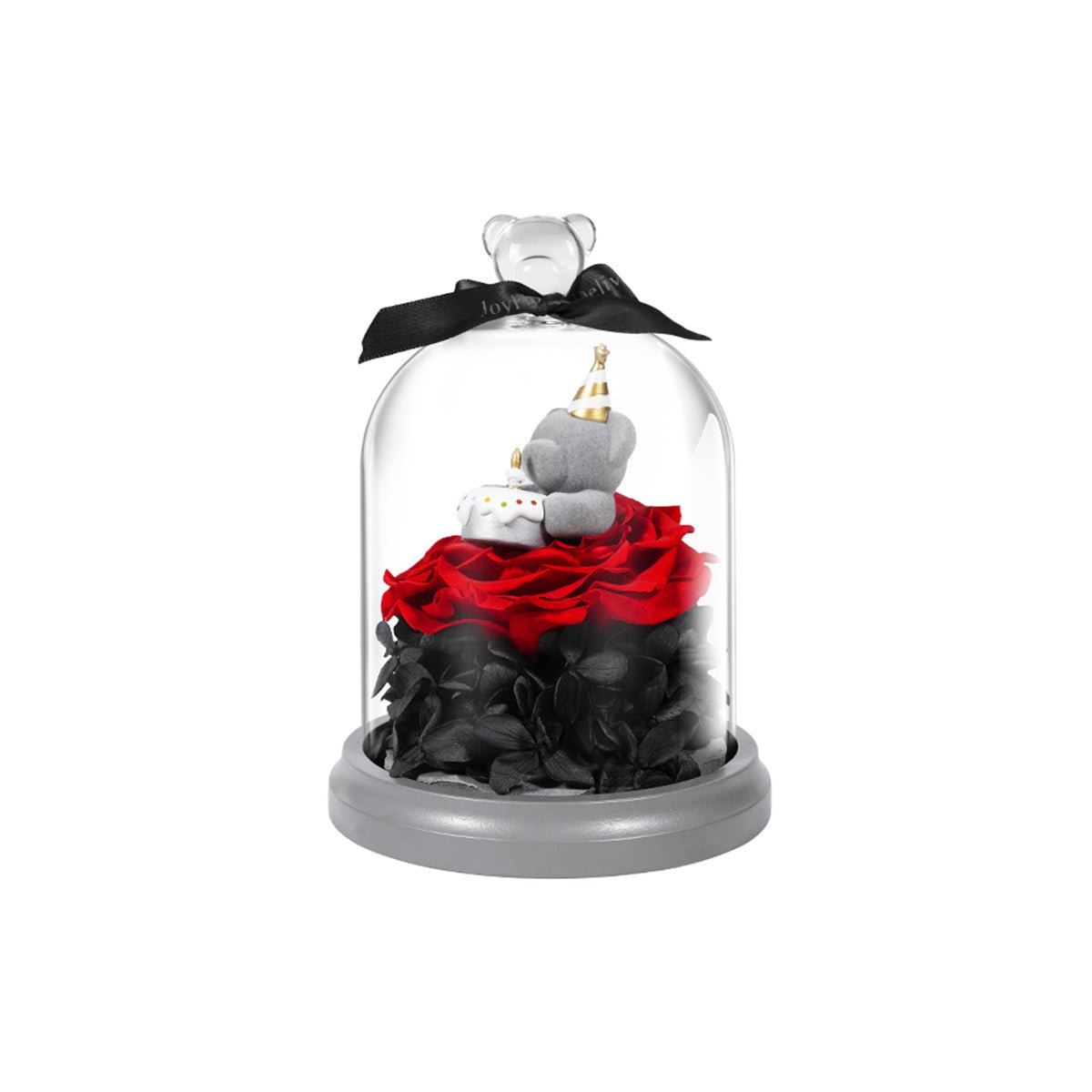 Blooming Heart Everlasting Flowers Birthday Rose Teddy Bear   0cm