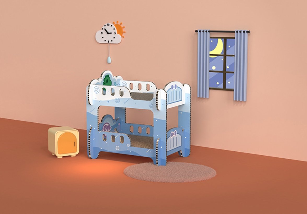 Boys' Dormitory Blue Cat Scratching Board   0cm