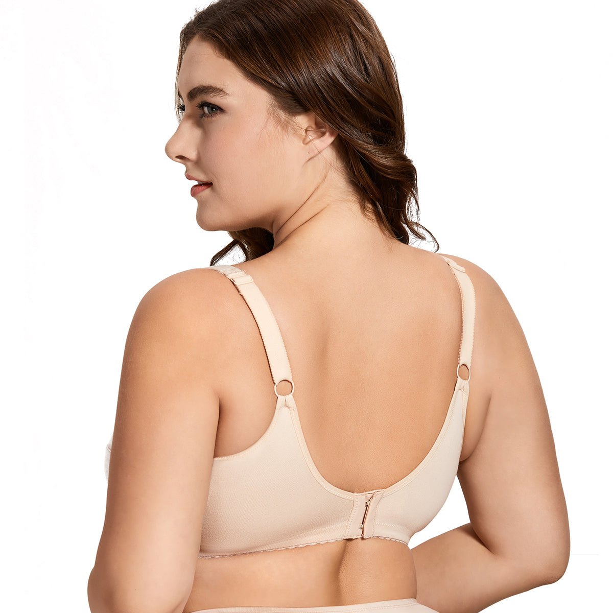 Breathable Two-layers Soft Cotton Wiress Nude Bra - 0cm