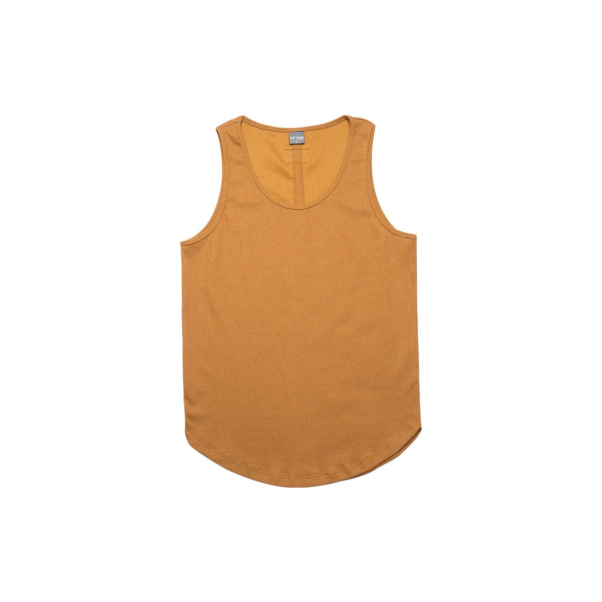Breeze Breathable Elastic Loose Fit Orange Active Tank Top - 0cm