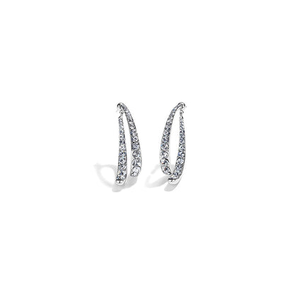 Bright Fishtail Silver Earrings - 0cm