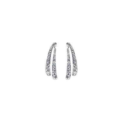 Bright Fishtail Silver Earrings - 0cm