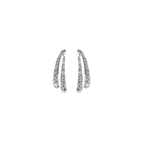 Bright Fishtail Silver Earrings