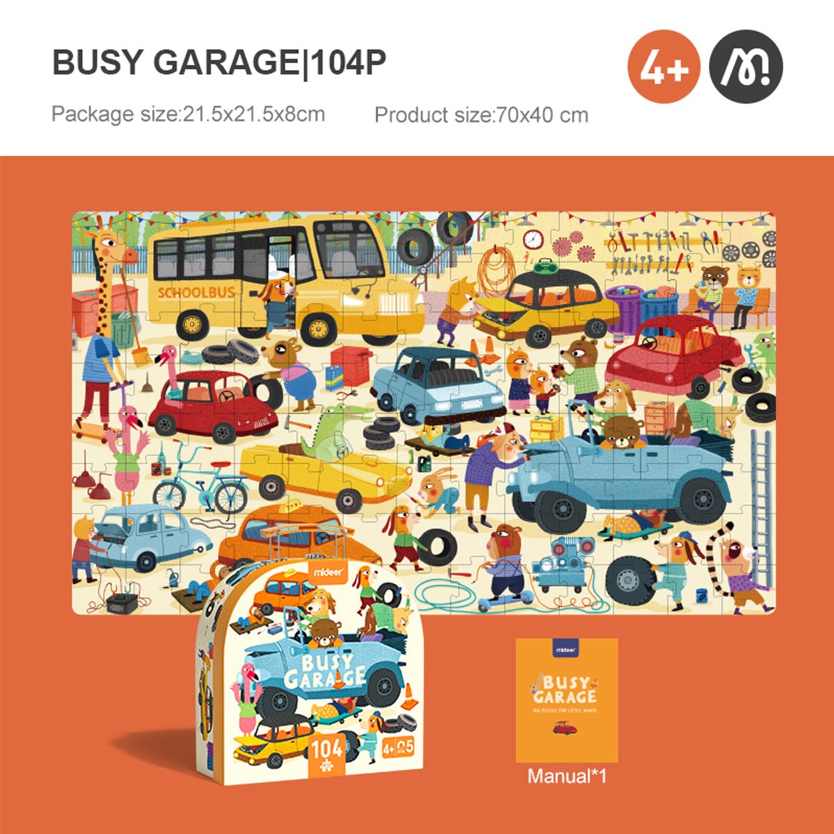 Busy Garage 104pcs Puzzle Gift Box - 0cm