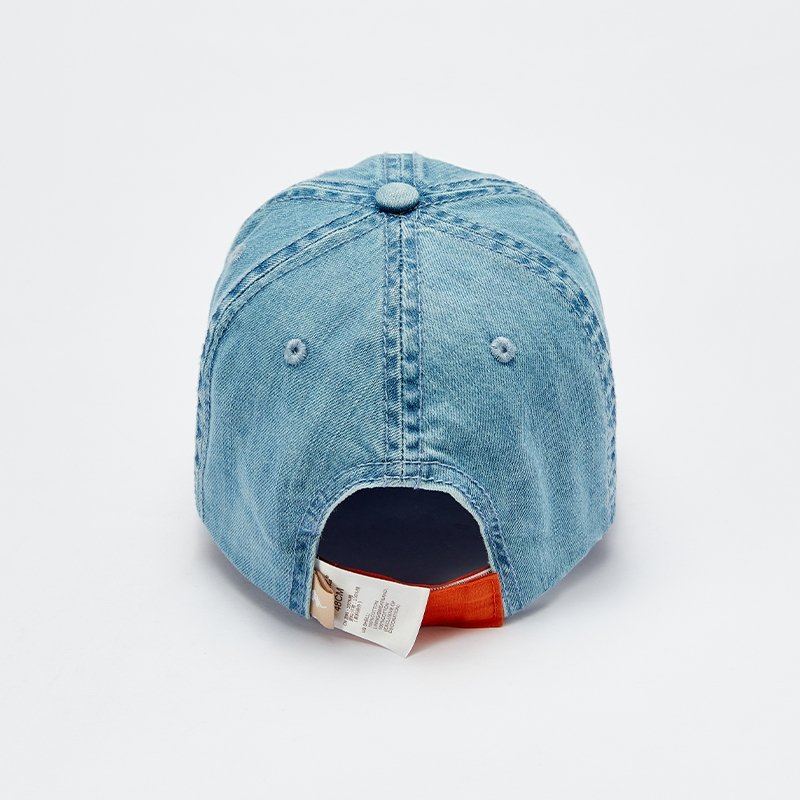 Camping Fox Boy Denim Blue Baseball Cap   0cm