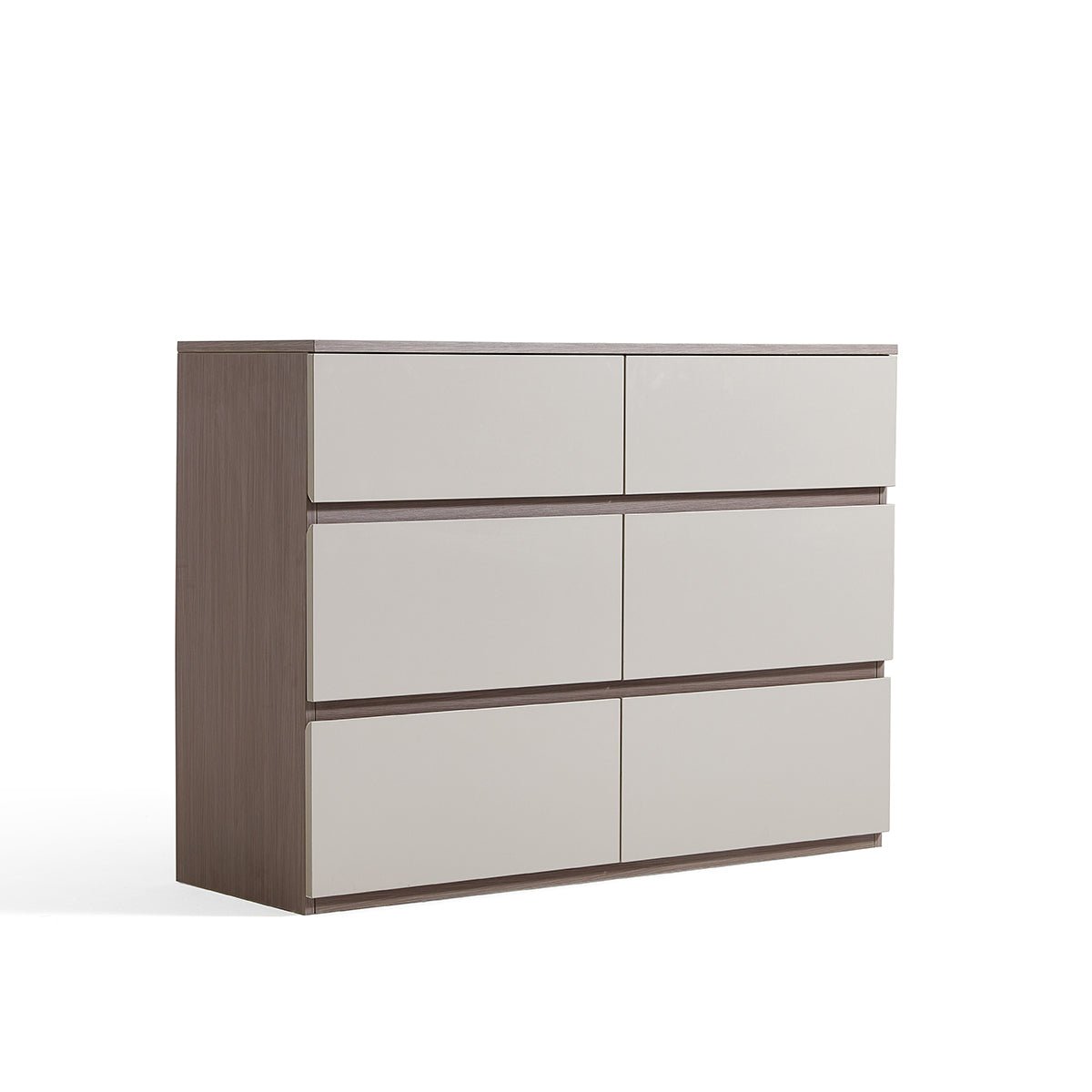 Cappuccino Taupe Chest of 6 Drawers - 0cm
