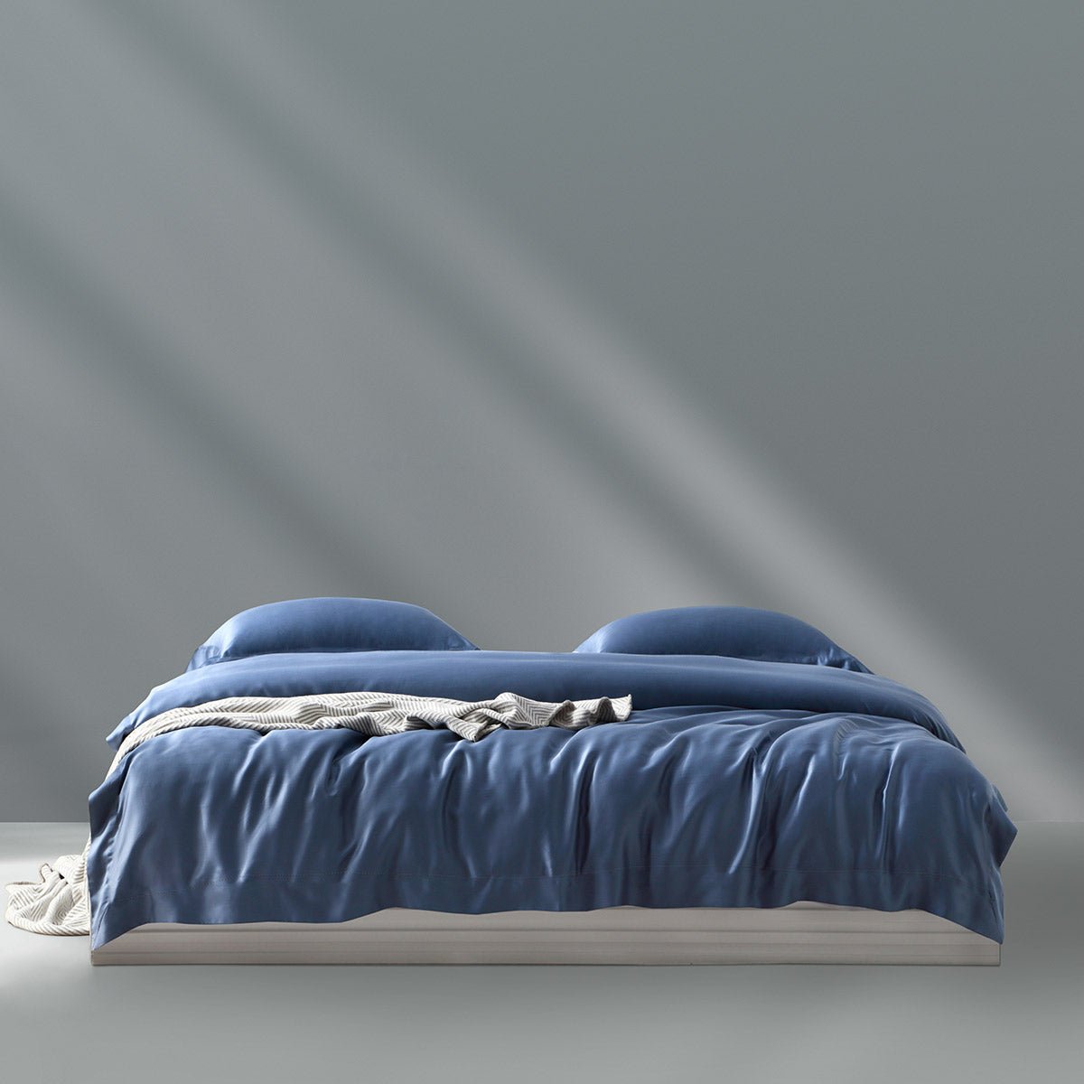 Carl 60s LF Tencel 4 Pieces Summer Cool Navy Quilt Cover Set   0cm