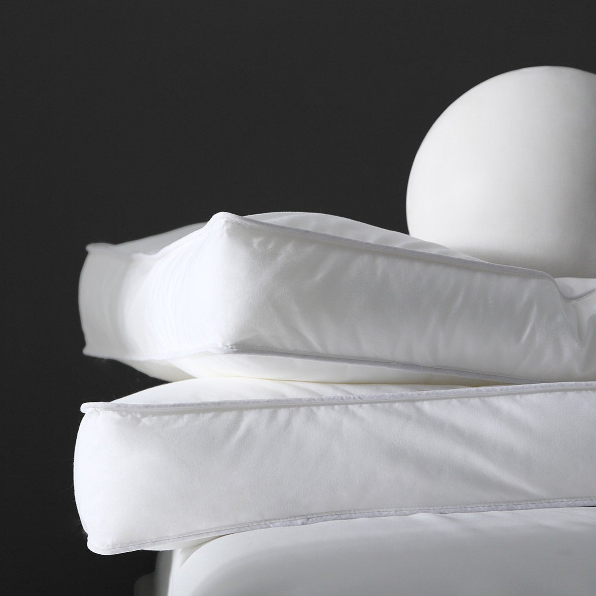 Carna 60s Breathable Pure Cotton Low White Pillow   0cm