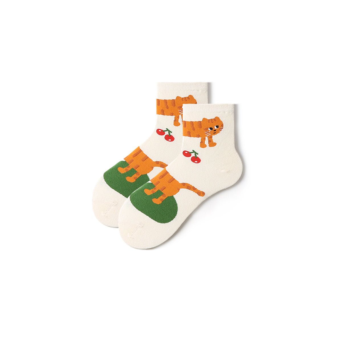Cartoon Animals Summer Women 5pcs Low Cut Socks Set   0cm