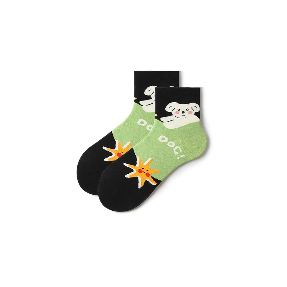 Cartoon Animals Summer Women 5pcs Low Cut Socks Set - 0cm