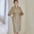 Casual Trench Khaki Dress - 0cm