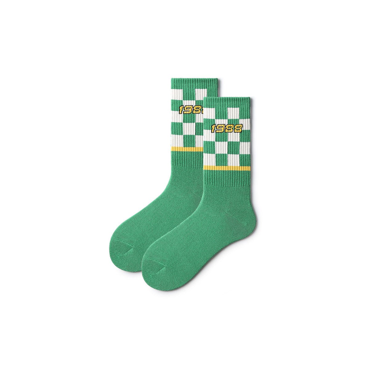 Checkboard 1988 All season Unisex Crew Socks
