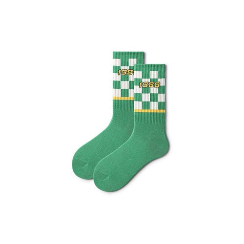 Checkboard 1988 All season Unisex Crew Socks