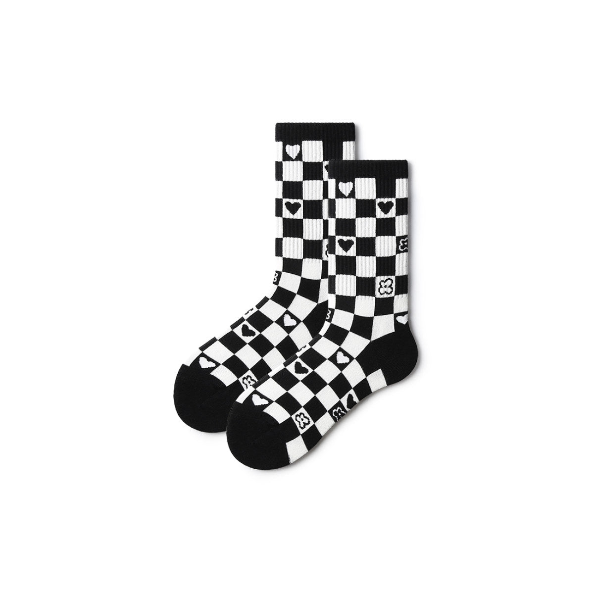 Checkboard Love All season Unisex Crew Socks