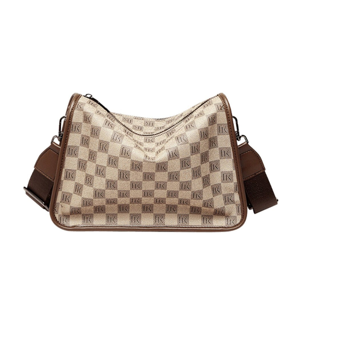 Checkerboard Monogram Khaki Shoulder Bag - 0cm