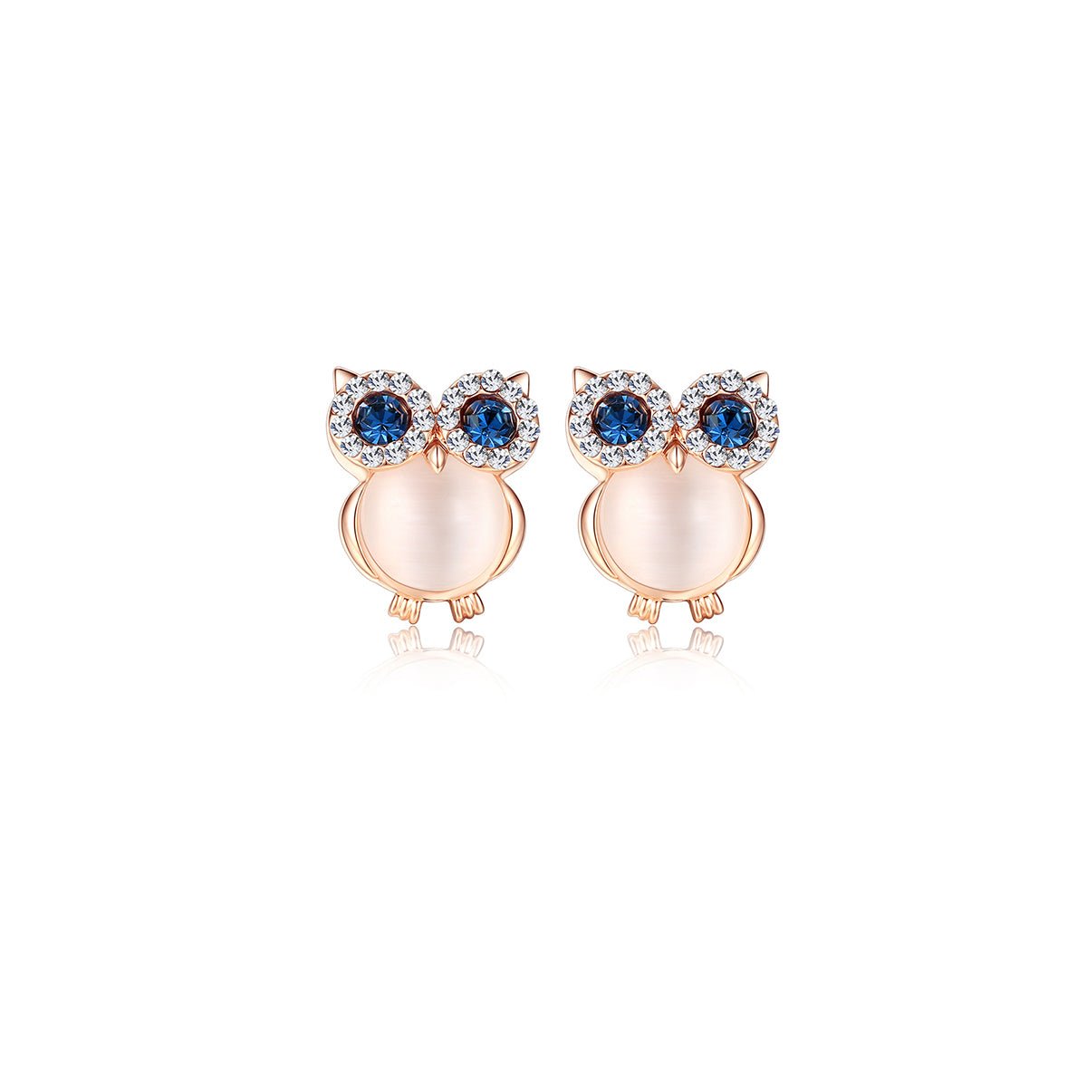 Chic Owl Rose Gold Earring - 0cm