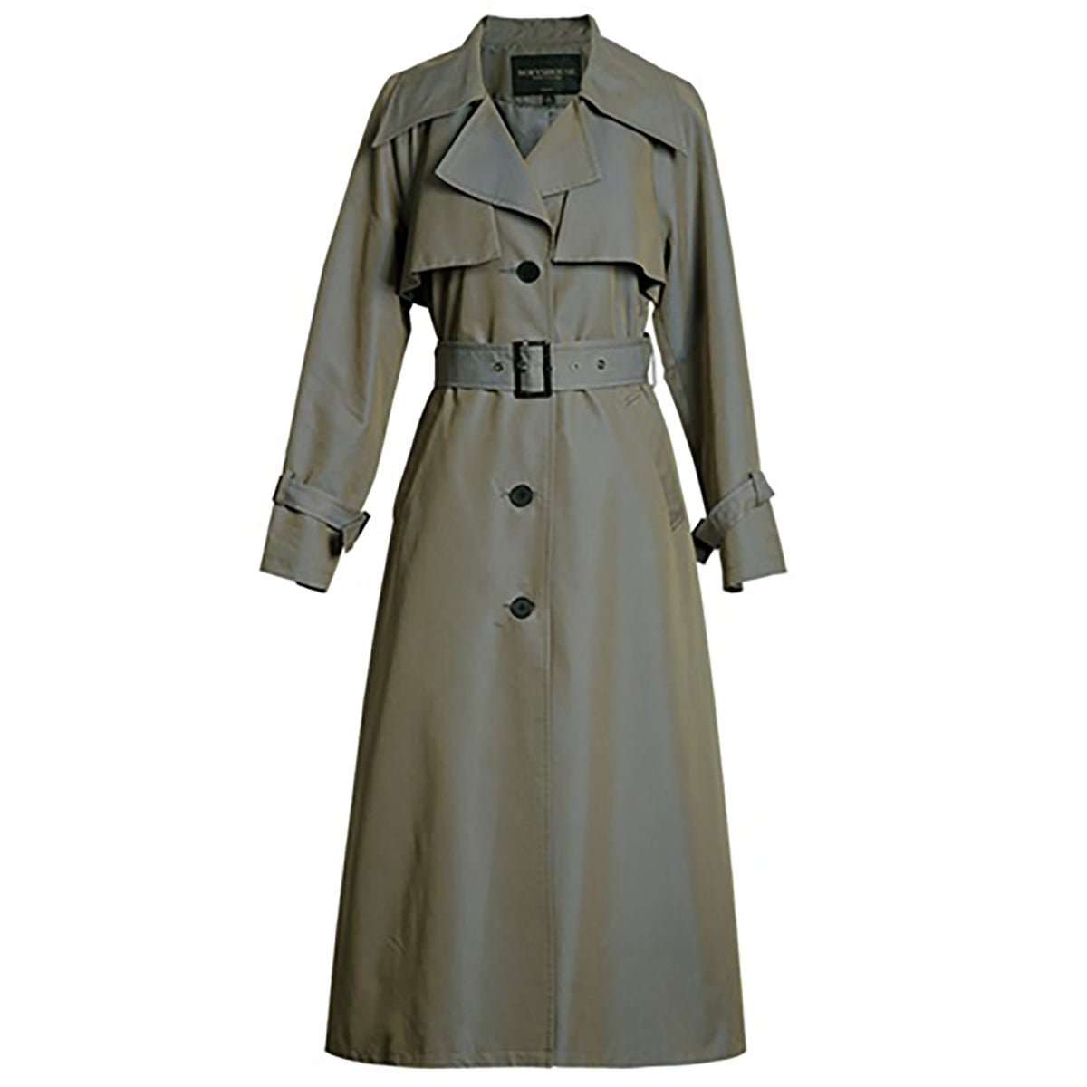 Chic Single Breasted Green Trench Coat   0cm