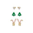 Christmas Bunny Gold Earrings Set - 0cm